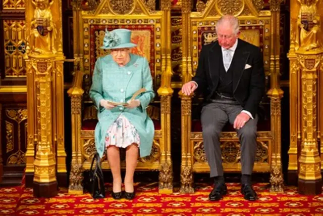 The Queen and Prince Charles at the State Opening of Parliament