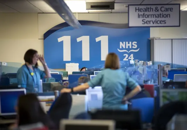 An NHS 24 contact centre