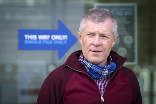 Willie Rennie pictured during a campaign stop in Edinburgh on 20 April