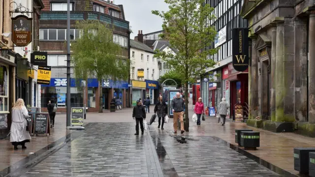 Shoppers in Stoke-on-Trent before coronavirus