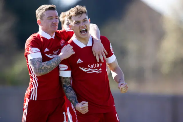 Aberdeen's Callum Hendry celebrates