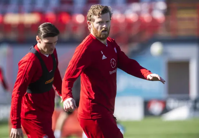 Accies captain Brian Easton makes his 400th career appearance this afternoon