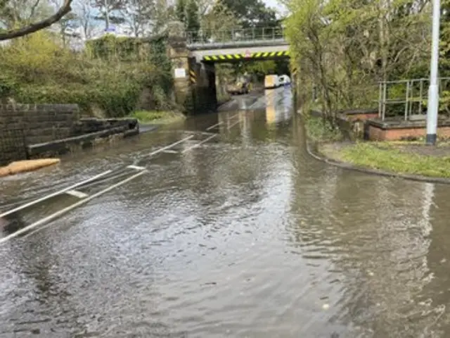 View of flooding on Ladgate Lane