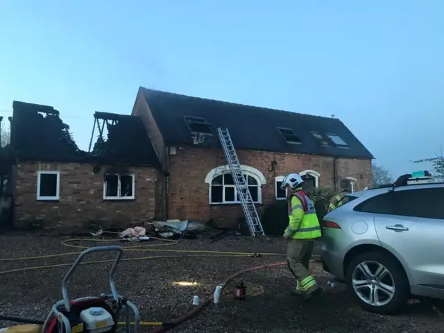 House fire in Radbourne