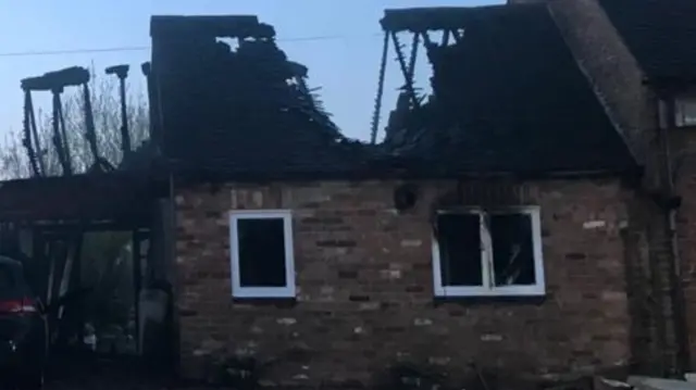 House fire in Radbourne