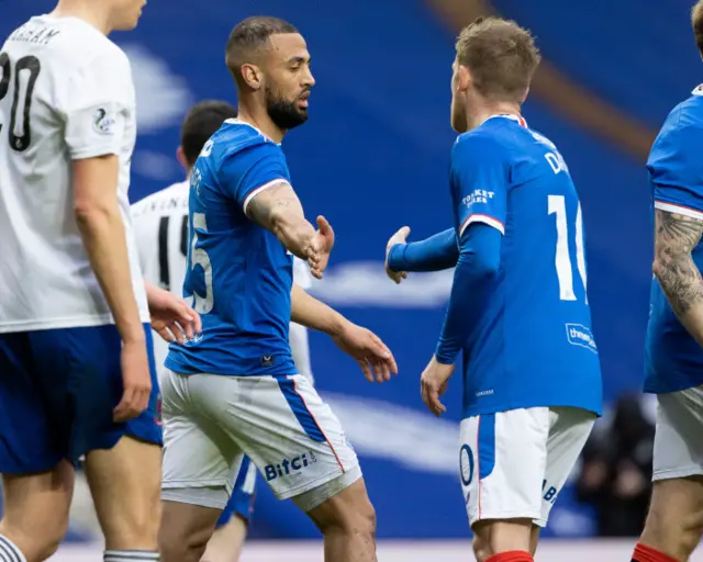 Rangers' Kemar Roofe celebrates