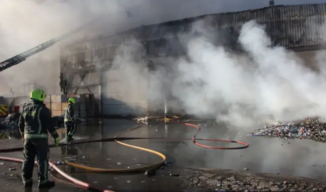 Blaze at Carr Hill in Balby