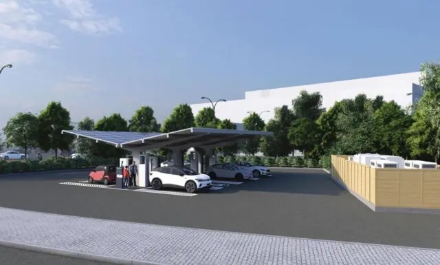 An artist's impression of the Monks Cross Park&Ride hyper hub