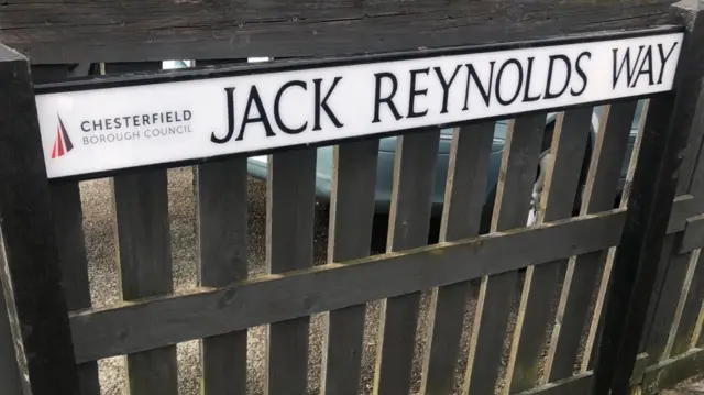 Signs on each end of Jack Reynolds Way