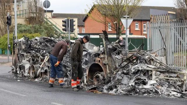 Translink bus burnt Belfast