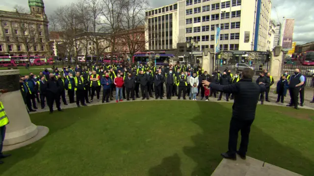 Bus driver protest at City Hall