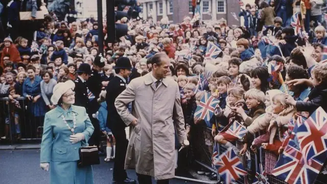 Prince Philip pictured in Hull in 1977