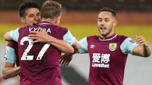 Burnley celebrate