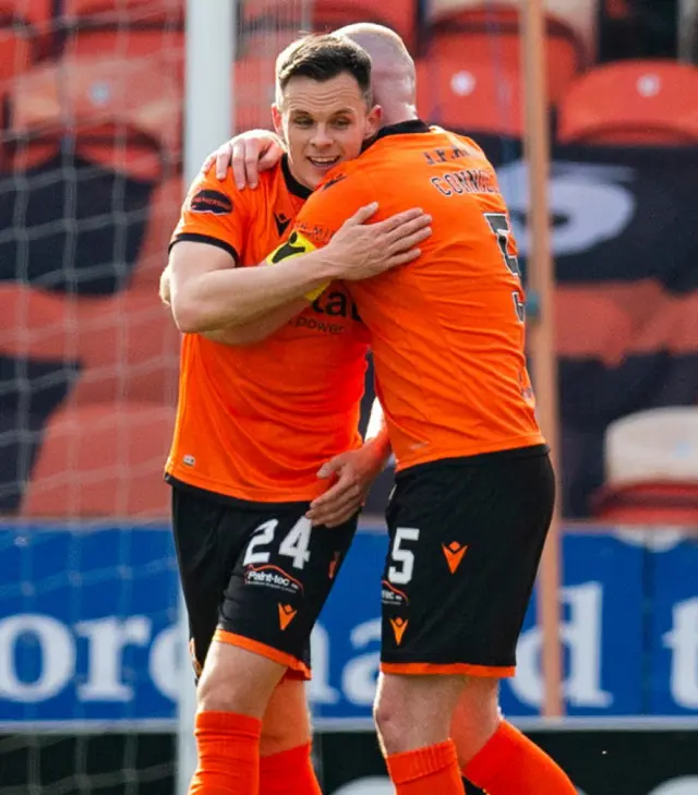 Lawrence Shankland celebrates breaking the deadlock