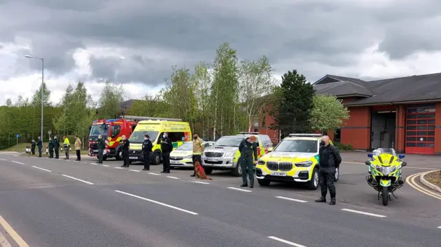 Guard of honour at Stafford fire station