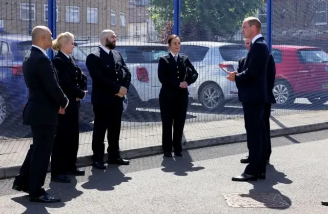 Duke of Cambridge at Croydon custody centre