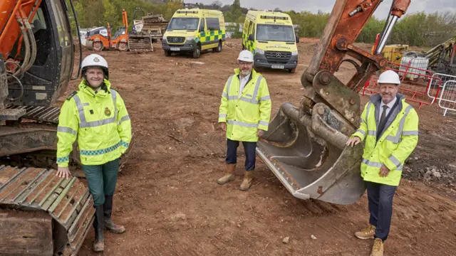 Craig Cooke, WMAS director of strategic operations; Tony Nash, director at Stoford Developments; and Jonathan Bishop, of Bishop Property Consultants