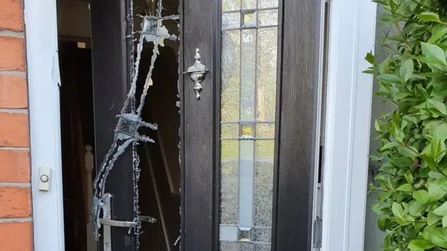 Smashed door