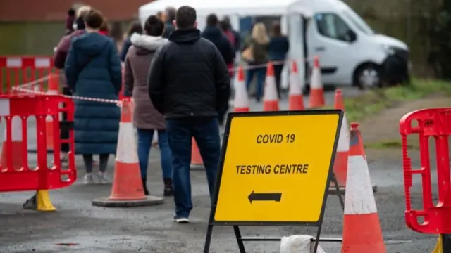 A mobile test unit in Worcester in February