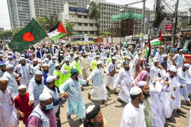 Activists took to the streets of the Bangladeshi capital, Dhaka