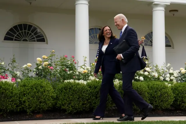 Kamala Harris and Joe Biden