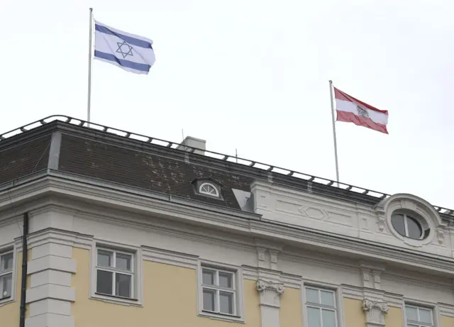 The Austrian Federal Chancellery raised the Israeli flag as a sign of solidarity in Vienna