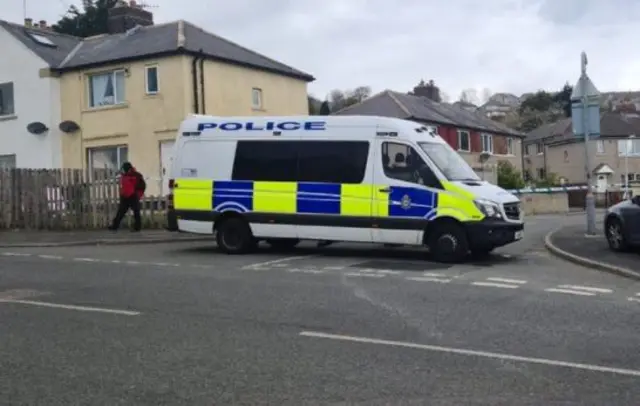 Police van on Keighley street