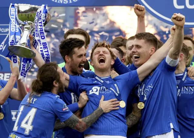 St Johnstone beat Livingston to win the League Cup in February