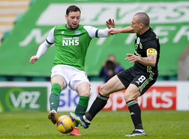 Drey Wright has been leading the line for a makeshift Hibs side