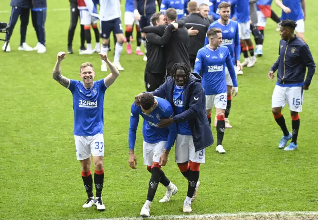 Rangers players will soon be lifting the Premiership trophy