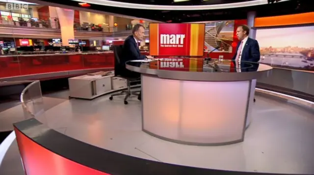 Andrew Marr and Matt Hancock