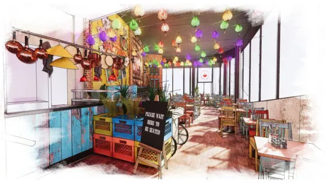 Artist's impression of new Vietnamese Street Kitchen in Birmingham's Bullring