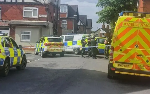 Police at Cross Flats Crescent in Beeston