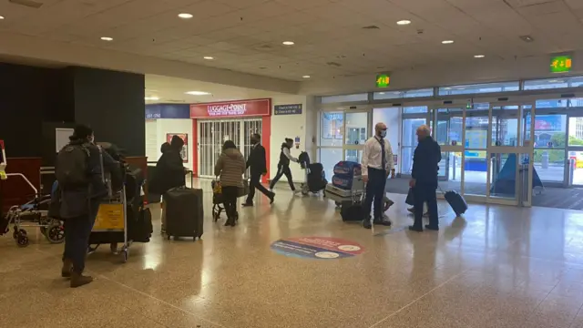 Birmingham Airport this morning