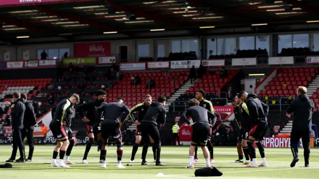 Vitality Stadium warm up