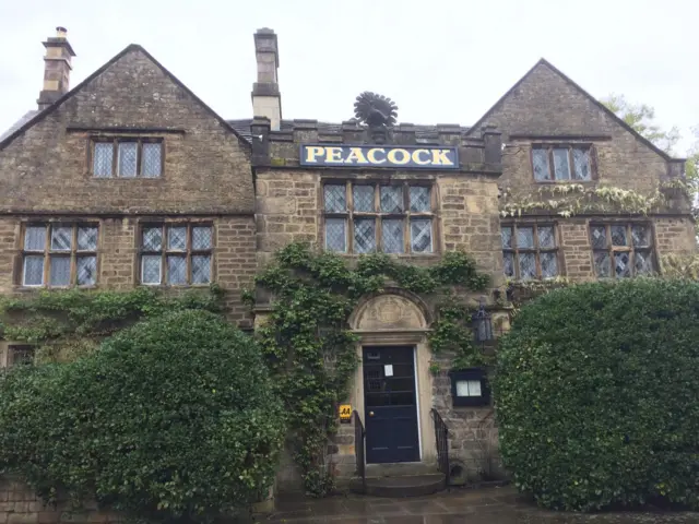 Peacock hotel and restaurant in Rowsley, Derbyshire