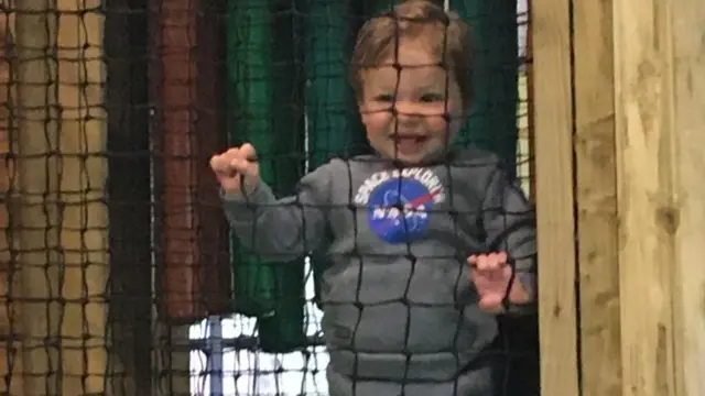 Child in the play area