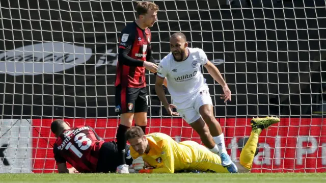 Bryan Mbeumo celebrates scoring against Bournemouth