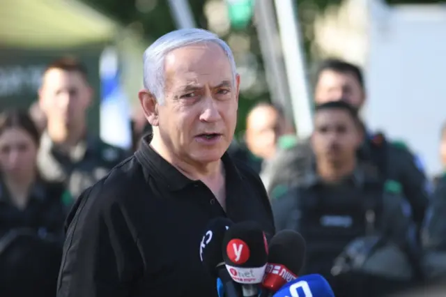 Israeli Prime Minister Benjamin Netanyahu delivers a speech