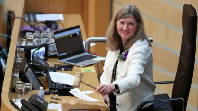 Alison Johnstone was the only candidate for the presiding officer role