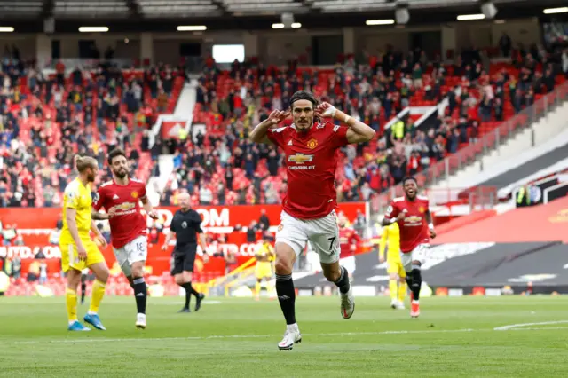 Manchester United's Edinson Cavani