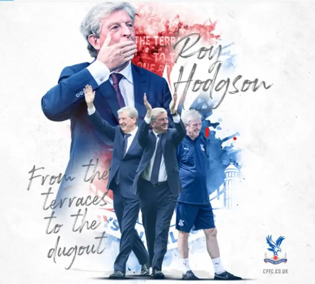 Crystal Palace paid tribute to departing manager Roy Hodgson