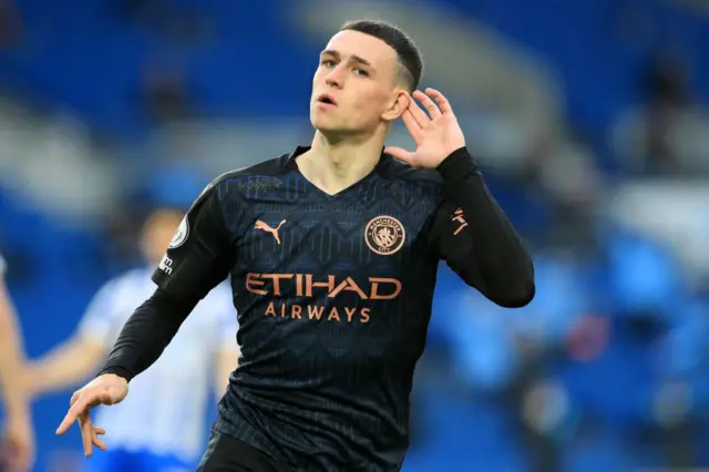 Phil Foden scores for Manchester City