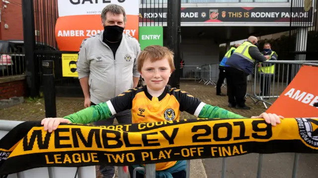 Young Newport fan at Rodney Parade