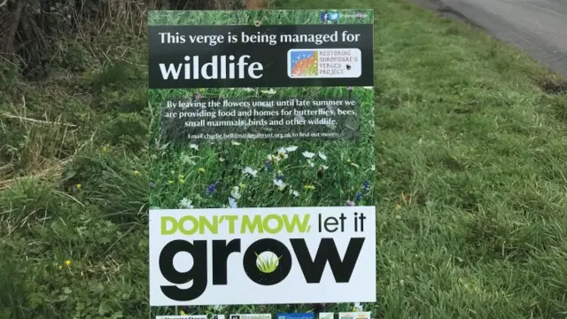 One of the signs on a verge in Shropshire