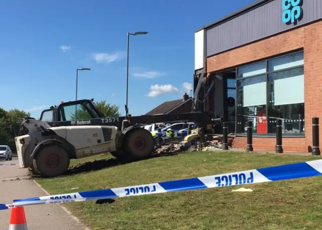 Digger used in ram-raid