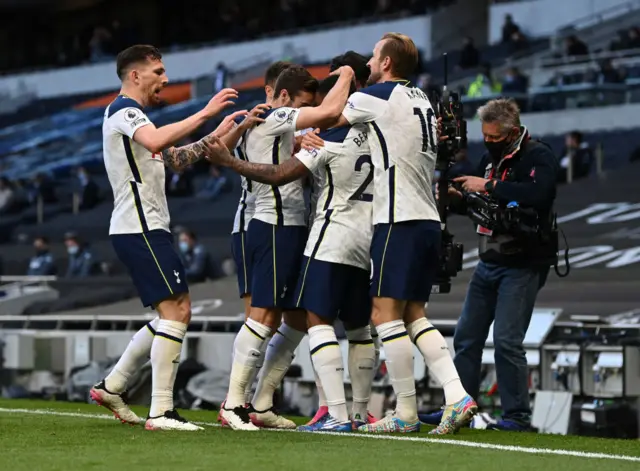 Steven Bergwijn scores for Tottenham