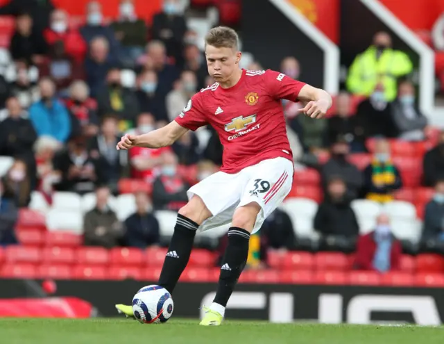 Scott McTominay playing for Manchester United