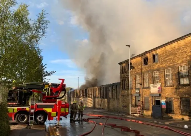 Firefighters at Bradford fire