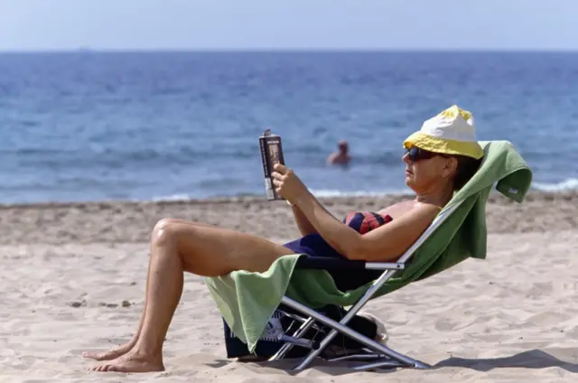 woman on a beach